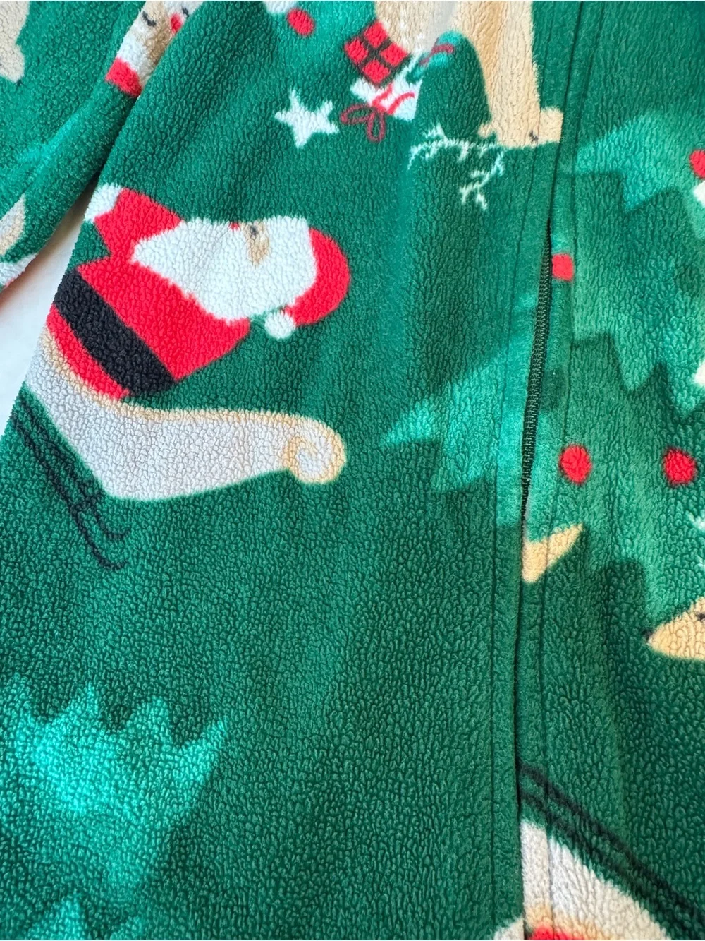 Carter's Baby Santa & Reindeer Fleece Footed Pajamas.